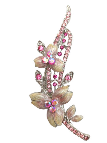 Spilla floreale smaltata - floreale,