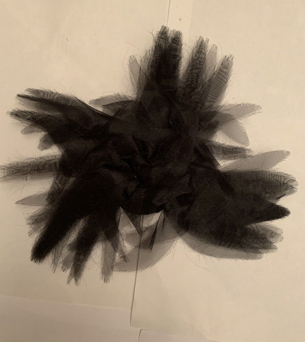 Spilla fiore nero tulle - spilla,