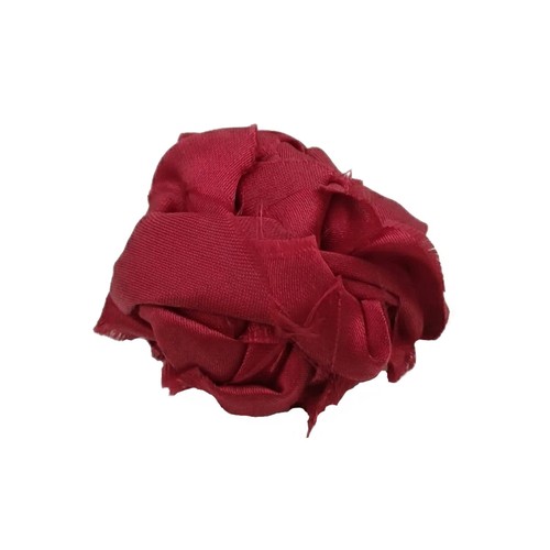 Spilla rossa fiore stoffa - spilla, boho