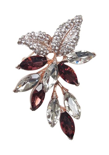 Spilla gioiello fiore - e, foglia