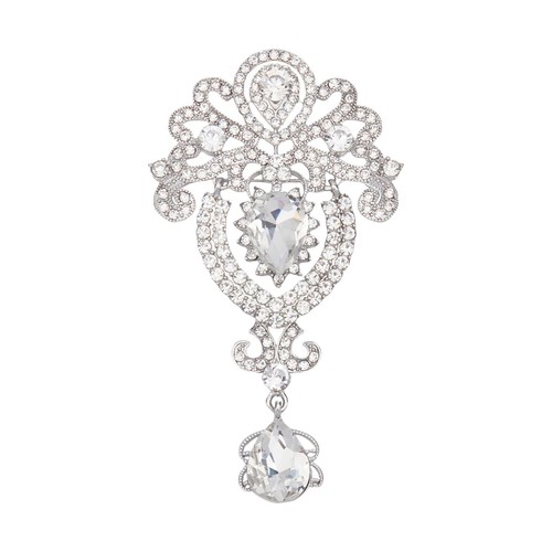 Spilla vintage con strass - con,