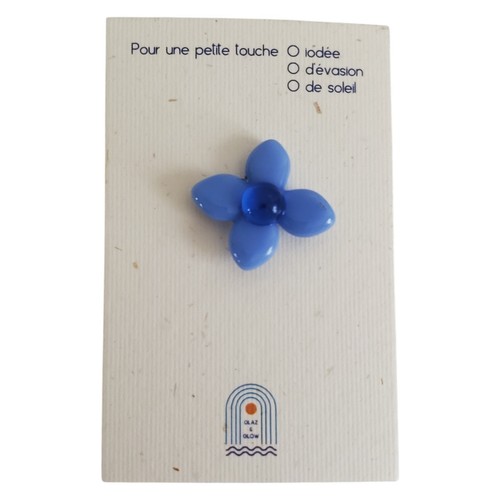 Spilla fiore vetro - spilla,