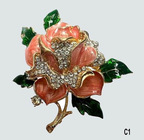 Spilla donna design rosa