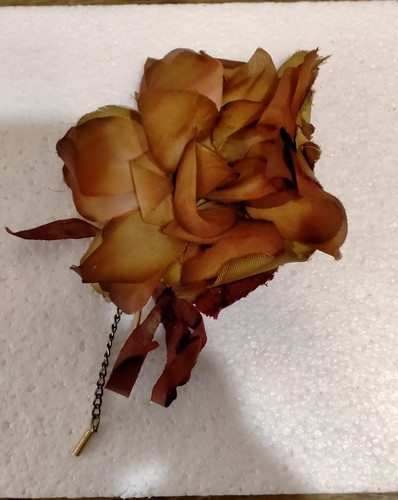 Spilla vintage fiore stoffa